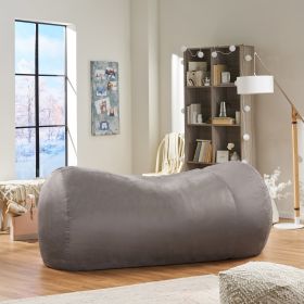 Rosella Modern Microfiber 8 Foot Bean Bag, Charcoal