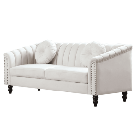 Beige Lint Sofa Set