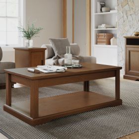 Bridgevine Home 48" Fully Assembled Brown Solid Wood Coffee Table