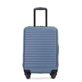 20" Carry on Luggage Lightweight Suitcase, Spinner Wheels, Blue