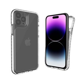 iHome Silicone Velo Case for iPhone 14 Pro Max, Clear/White