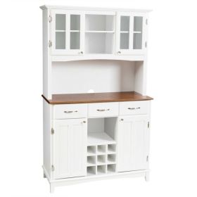 Kitchen Storage Cabinet Cupboard with Wine Rack and Drawers