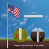 20 ft Al Flag Pole w/ US Flag and Ball