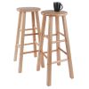 Element Bar Stools; 2-Pc Set; Natural