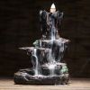 Resin Mountain Waterfall Backflow Smoke Incense Burner Censer Holder Free 100 Cones