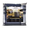 Blue Plaid 8 Piece Bed in a Bag Comforter Set with Sheets, Queen