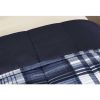 Blue Plaid 8 Piece Bed in a Bag Comforter Set with Sheets, Queen