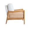 COOLMORE Wood Frame Armchair, Modern Accent Chair Lounge Chair for Living Room