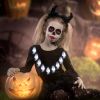 1pc, Halloween White Ghost Necklace Decor Light, Battery Operated, Fairy String Lights Decorative For Bedroom Party Wedding Autumn Harvest Hallowmas D