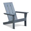 Outdoor Adirondack Chair Set of 2 and Table Set,HDPE All-weather Folding Fire Pit Chair, Ergonomic Design Patio Lawn Chair for Outside Deck Garden Bac