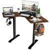 L-shaped Electric Standing Desk with 4 Memory Positions and LCD Display