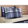 Blue Plaid 8 Piece Bed in a Bag Comforter Set with Sheets, Queen