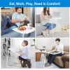 Foldable Tray Table Portable Sofa TV Tray 6 Heights 3 Angles Laptop Desk Adjustable Eating Dinner Coffee