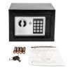 17E Home Use Electronic Password Steel Plate Safe Box Black