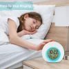 1pc, Kids Alarm Clock, Update 2020 Model, 7 Color Changing Night Light, Snooze Touch Temperature Detect For Children's Bedroom, Great Digital Clock Gi