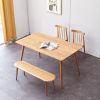 Natural Oak Wood for Dining Bench Table Bench for Living Room