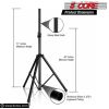 5 Core PA Speaker Stands Adjustable Height Professional Heavy Duty DJ Tripod with Mounting Bracket and Tie; Extend from 40 to 72 inches; Black - Suppo