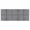 Decking Tiles 10 pcs Gray Wash 11.8"x11.8" Solid Acacia Wood