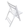 Furniture Slatted Wood Folding Special Event Chair - White, Set of 4, FOLDING CHAIR, FOLDABLE STYLE