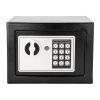 17E Home Use Electronic Password Steel Plate Safe Box Black