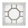 48"x48" Antique Style Decorative Square Wall Mirror with Mirrored Frame, Wall Decor for Living Room Entryway, Console Lean Against Wall