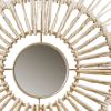 Ella Round Natural Fiber and Mirror 3-piece Wall Decor Set