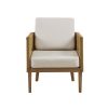 Blake Handcrafted Rattan Upholstered Accent Arm Chair