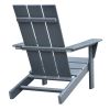 Outdoor Adirondack Chair for Relaxing, HDPE All-weather Folding Fire Pit Chair, Patio Lawn Chair for Outside Deck Garden Backyardf Balcony, Grey