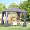 10ft x 10ft Patio Gazebo-Dark Gray-AS