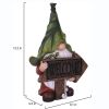 Cartoon Gnome Dwarf Statue Garden Lighting Waterproof Resin Figurines Solar Light Outdoor Lawn Courtyard Night Decorative Lamp