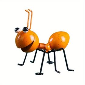 1pc Metal Ant Ornament Colorful Cute Insect For Hanging Wall Art Garden Lawn Home Decor Indoor Outdoor (Color: Yellow)