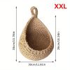 1pc Wall Hanging Basket; Bohemian Style Woven Basket; Creative Teardrop Shape Suitable For Vegetables And Fruits; Kitchen Storage Basket