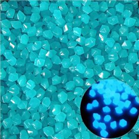 500pcs/bag Luminous Stones Glow In The Dark Pebbles, Home Garden Decoration Outdoor Yard Lawn Path Decor, Aquarium Glow Rocks (Color: Blue, Quantity: 500pcs/bag)