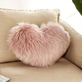 1pc Love Heart Plush Pillow - Soft and Cozy Indoor Sofa Chair Bed Cushion for Home Decoration - Removable and Machine Washable (Color: Pink, size: 40*50cm/15.7*19.7")