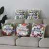 1 Pc Led Light Cushion Cover Wreath Print Christmas Decorations Funda Cojin for Living Room Christmas Pillow Case Home Decortion