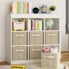 6 Pack Fabric Storage Cubes with Handle, Foldable 11 Inch Cube Storage Bins, Storage Baskets for Shelves, Storage Boxes for Organizing Closet Bins