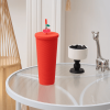 The glass with a lid, the plastic snail cup and straw Brook wall with the lid, the lid is leaked, no BPA, insulating glass, lid and straw, cold glass,