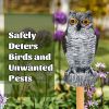 1pc Owl Decoy To Scare Birds Away, Fake Owl Scarecrows, Pigeon Deterrent, Plastic Owl Statue For Outdoor Garden Balcony Porch Yard