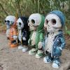 1pc, Trendy Street Skull Puppet Ornament Halloween Sweatshirt Skull Decoration,Day Of The Dead Decor