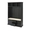 Hall Tree with 3 Hooks , Coat Hanger, Entryway Bench, Storage Bench, 3-in-1 Design, 47.2INCH, for Entrance, Hallway