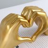 Nordic Heart Gesture Sculpture Resin Abstract Hand Love Statue Figurines Wedding Home Living Room Desktop Ornaments Room Decor