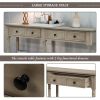 Console Table Sofa Table Easy Assembly with Two Storage Drawers and Bottom Shelf for Living Room, Entryway