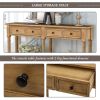 Console Table Sofa Table Easy Assembly with Two Storage Drawers and Bottom Shelf for Living Room, Entryway