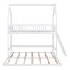 Twin Over Twin-Twin House Bunk Bed with Extending Trundle and Ladder