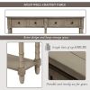 Console Table Sofa Table Easy Assembly with Two Storage Drawers and Bottom Shelf for Living Room, Entryway