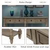 Console Table Sofa Table Easy Assembly with Two Storage Drawers and Bottom Shelf for Living Room, Entryway