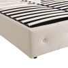 Queen size Upholstered Platform bed with a Hydraulic Storage System