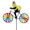 1pc, Outdoor Decoration Three-dimensional Biker Animal Fabric Windmill Traditional Nostalgic Toy Colorful Windmill