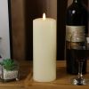 Flameless Flickering LED Candles Battery Operated with 6H Timer, Warm Light Real Wax Pillar Votive 3D Wick Candles, Perfect for Party/Wedding/Home Dec